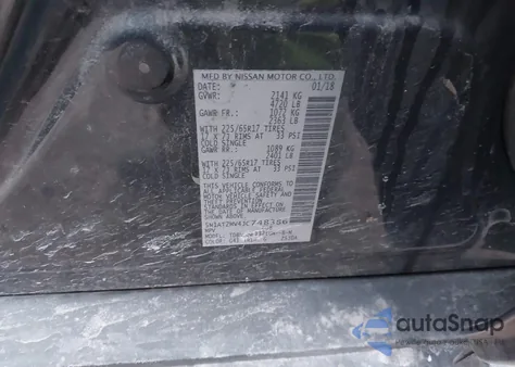 2018 Nissan Rogue Sv from USA, damaged, VIN 5N1AT2MV4JC748386